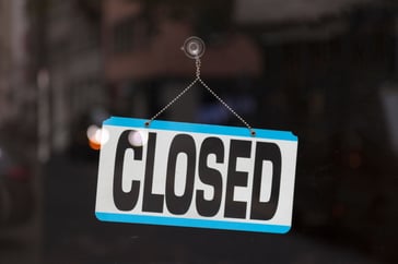 Business closed sign 
